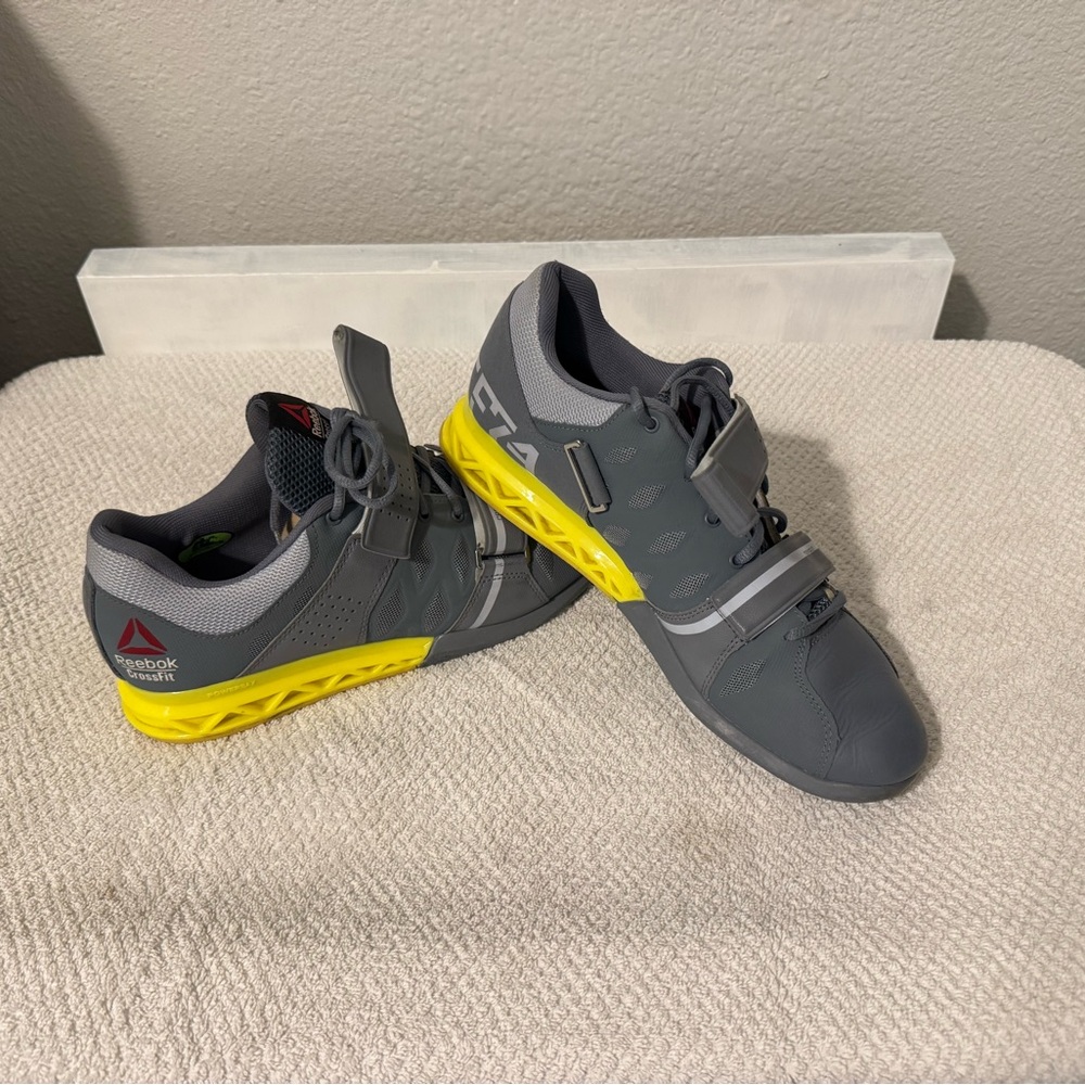 Reebok Gray and Yellow CrossFit lifters